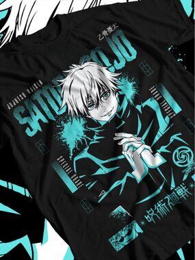 Jujutsu Kaisen Gojo Satoru Anime Horror Graphic Tee Unisex Funny Gift